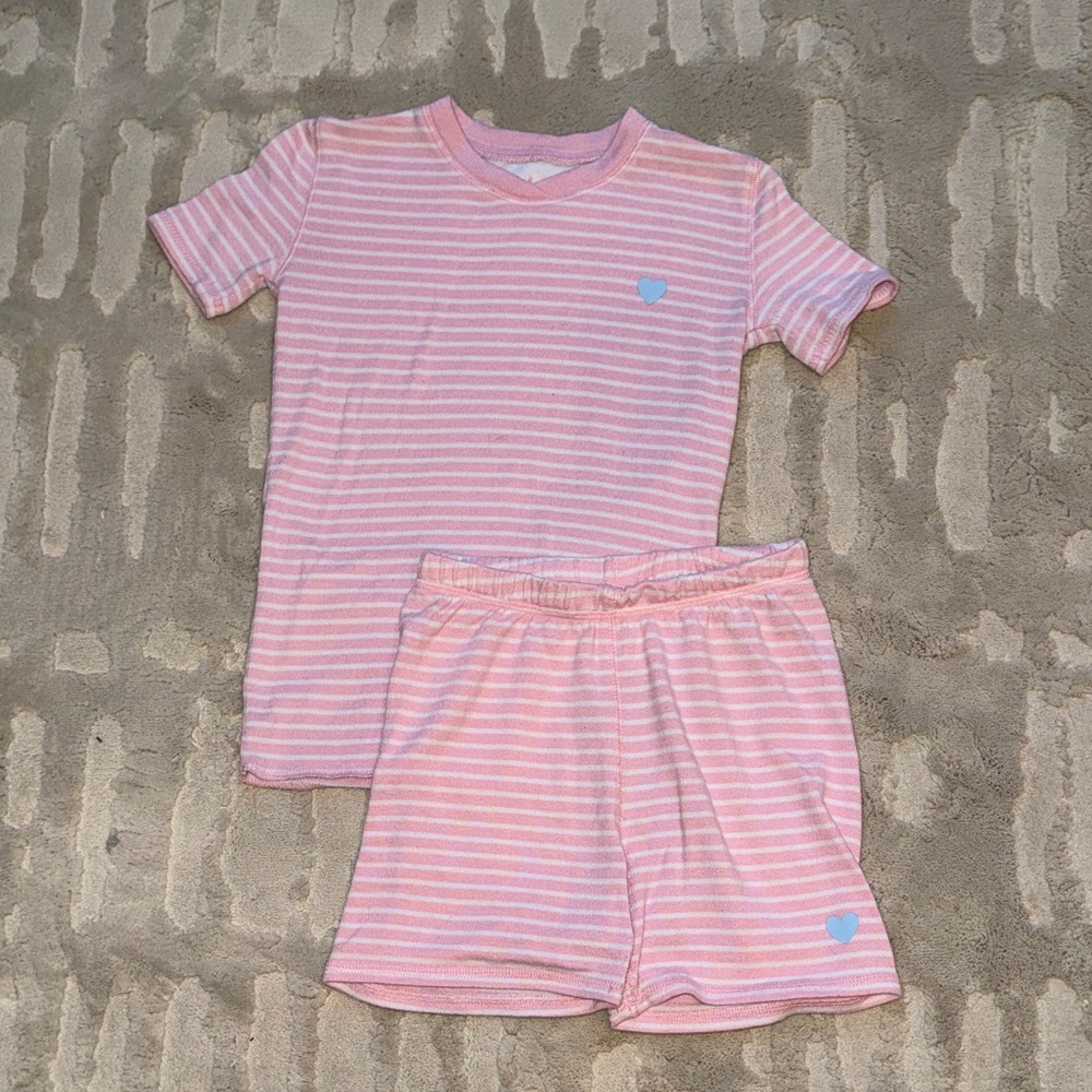 PJ Salvage Pink Striped Big Kids Pajamas 10/M ultra soft